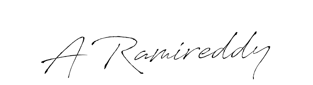How to make A Ramireddy signature? Antro_Vectra is a professional autograph style. Create handwritten signature for A Ramireddy name. A Ramireddy signature style 6 images and pictures png