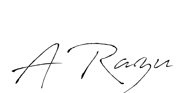 How to make A Razu signature? Antro_Vectra is a professional autograph style. Create handwritten signature for A Razu name. A Razu signature style 6 images and pictures png