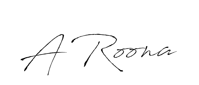 Design your own signature with our free online signature maker. With this signature software, you can create a handwritten (Antro_Vectra) signature for name A Roona. A Roona signature style 6 images and pictures png