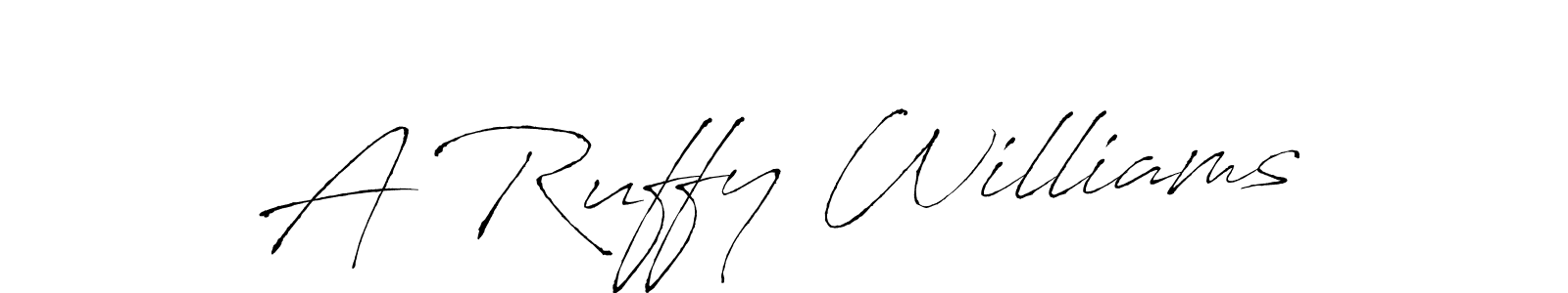 Design your own signature with our free online signature maker. With this signature software, you can create a handwritten (Antro_Vectra) signature for name A Ruffy Williams. A Ruffy Williams signature style 6 images and pictures png