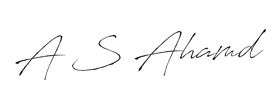 Make a beautiful signature design for name A S Ahamd. With this signature (Antro_Vectra) style, you can create a handwritten signature for free. A S Ahamd signature style 6 images and pictures png