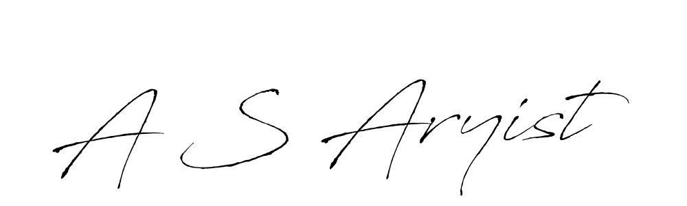 Also we have A S Aryist name is the best signature style. Create professional handwritten signature collection using Antro_Vectra autograph style. A S Aryist signature style 6 images and pictures png