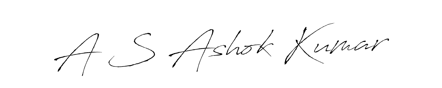Design your own signature with our free online signature maker. With this signature software, you can create a handwritten (Antro_Vectra) signature for name A S Ashok Kumar. A S Ashok Kumar signature style 6 images and pictures png