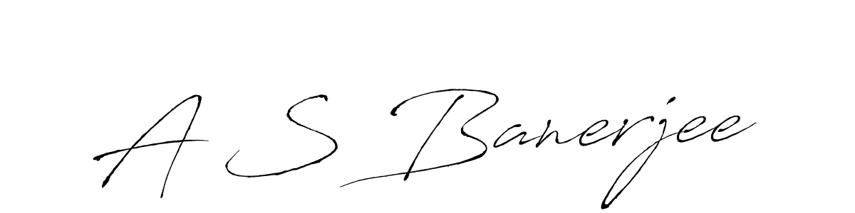 Design your own signature with our free online signature maker. With this signature software, you can create a handwritten (Antro_Vectra) signature for name A S Banerjee. A S Banerjee signature style 6 images and pictures png