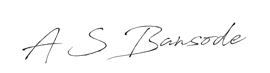 How to make A S Bansode name signature. Use Antro_Vectra style for creating short signs online. This is the latest handwritten sign. A S Bansode signature style 6 images and pictures png