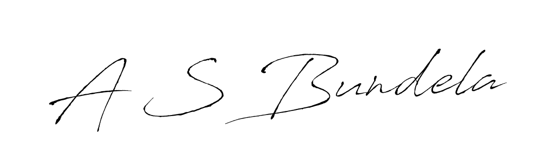 Design your own signature with our free online signature maker. With this signature software, you can create a handwritten (Antro_Vectra) signature for name A S Bundela. A S Bundela signature style 6 images and pictures png