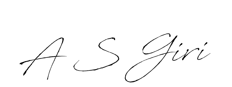 Design your own signature with our free online signature maker. With this signature software, you can create a handwritten (Antro_Vectra) signature for name A S Giri. A S Giri signature style 6 images and pictures png