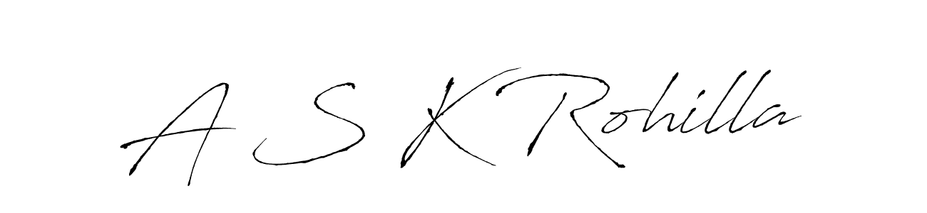 Make a beautiful signature design for name A S K Rohilla. With this signature (Antro_Vectra) style, you can create a handwritten signature for free. A S K Rohilla signature style 6 images and pictures png