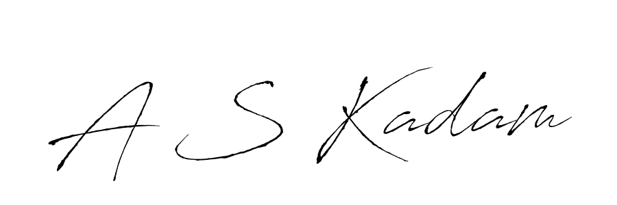 Make a beautiful signature design for name A S Kadam. With this signature (Antro_Vectra) style, you can create a handwritten signature for free. A S Kadam signature style 6 images and pictures png
