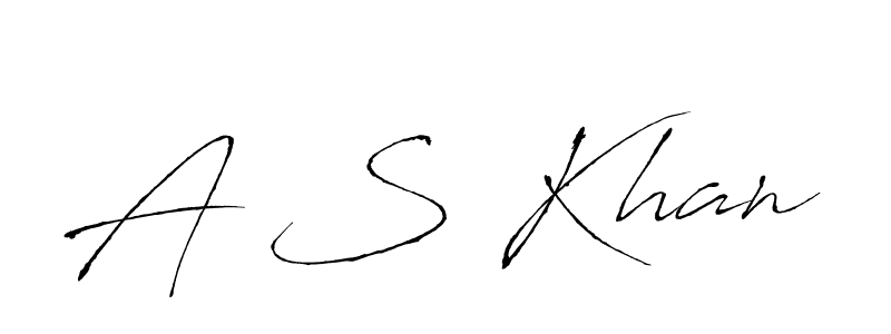 A S Khan stylish signature style. Best Handwritten Sign (Antro_Vectra) for my name. Handwritten Signature Collection Ideas for my name A S Khan. A S Khan signature style 6 images and pictures png