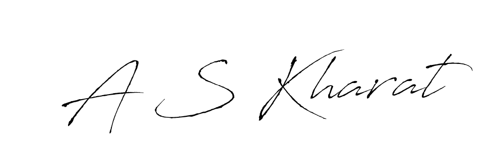 The best way (Antro_Vectra) to make a short signature is to pick only two or three words in your name. The name A S Kharat include a total of six letters. For converting this name. A S Kharat signature style 6 images and pictures png