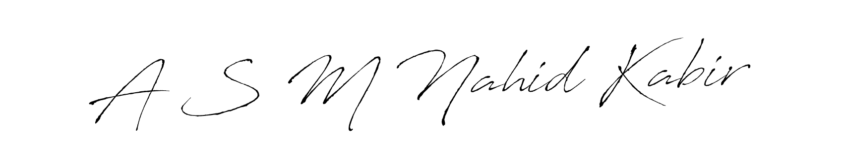 How to make A S M Nahid Kabir signature? Antro_Vectra is a professional autograph style. Create handwritten signature for A S M Nahid Kabir name. A S M Nahid Kabir signature style 6 images and pictures png