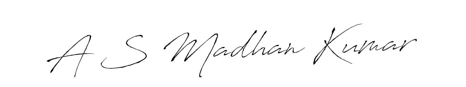 How to make A S Madhan Kumar signature? Antro_Vectra is a professional autograph style. Create handwritten signature for A S Madhan Kumar name. A S Madhan Kumar signature style 6 images and pictures png