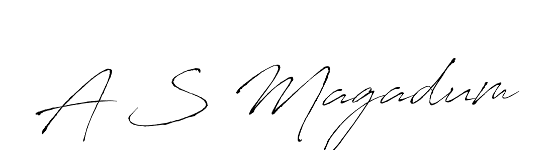 Use a signature maker to create a handwritten signature online. With this signature software, you can design (Antro_Vectra) your own signature for name A S Magadum. A S Magadum signature style 6 images and pictures png