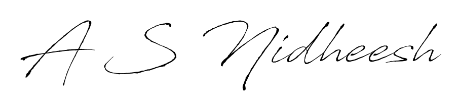 Make a beautiful signature design for name A S Nidheesh. Use this online signature maker to create a handwritten signature for free. A S Nidheesh signature style 6 images and pictures png