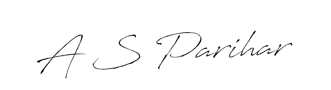 A S Parihar stylish signature style. Best Handwritten Sign (Antro_Vectra) for my name. Handwritten Signature Collection Ideas for my name A S Parihar. A S Parihar signature style 6 images and pictures png