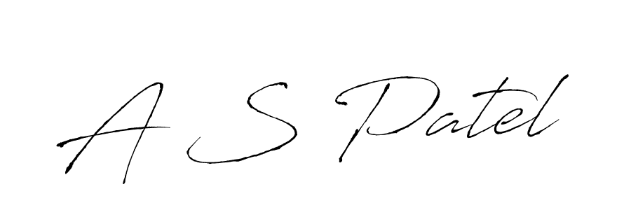 Make a beautiful signature design for name A S Patel. With this signature (Antro_Vectra) style, you can create a handwritten signature for free. A S Patel signature style 6 images and pictures png