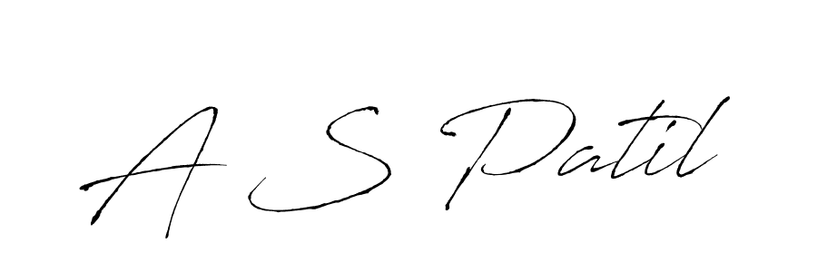 Design your own signature with our free online signature maker. With this signature software, you can create a handwritten (Antro_Vectra) signature for name A S Patil. A S Patil signature style 6 images and pictures png