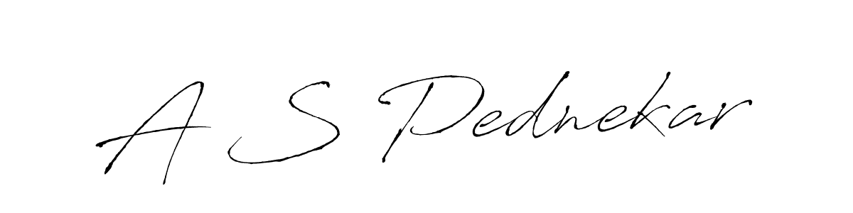 How to make A S Pednekar signature? Antro_Vectra is a professional autograph style. Create handwritten signature for A S Pednekar name. A S Pednekar signature style 6 images and pictures png