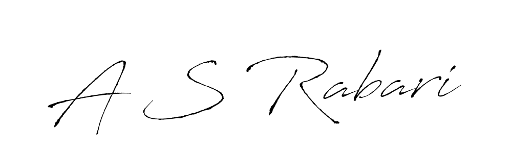 Also we have A S Rabari name is the best signature style. Create professional handwritten signature collection using Antro_Vectra autograph style. A S Rabari signature style 6 images and pictures png