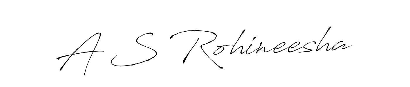 Make a beautiful signature design for name A S Rohineesha. With this signature (Antro_Vectra) style, you can create a handwritten signature for free. A S Rohineesha signature style 6 images and pictures png