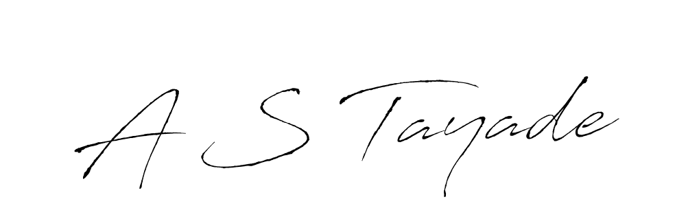Make a beautiful signature design for name A S Tayade. With this signature (Antro_Vectra) style, you can create a handwritten signature for free. A S Tayade signature style 6 images and pictures png