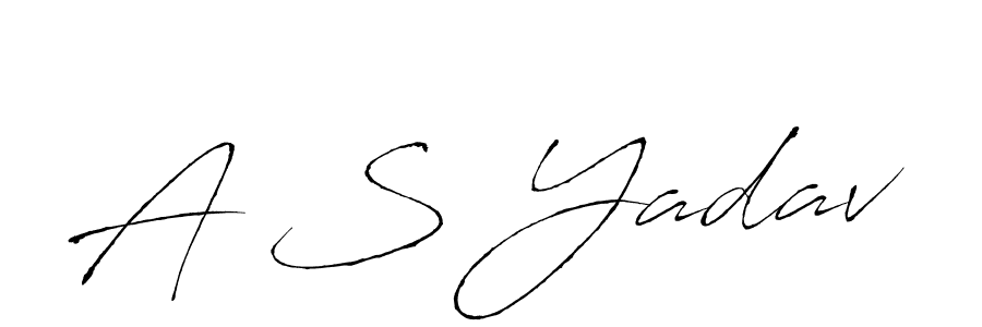 The best way (Antro_Vectra) to make a short signature is to pick only two or three words in your name. The name A S Yadav include a total of six letters. For converting this name. A S Yadav signature style 6 images and pictures png