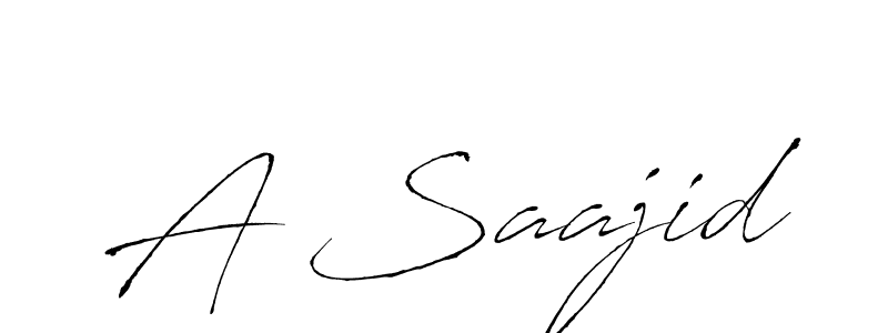 Design your own signature with our free online signature maker. With this signature software, you can create a handwritten (Antro_Vectra) signature for name A Saajid. A Saajid signature style 6 images and pictures png