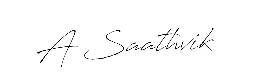 How to make A Saathvik name signature. Use Antro_Vectra style for creating short signs online. This is the latest handwritten sign. A Saathvik signature style 6 images and pictures png