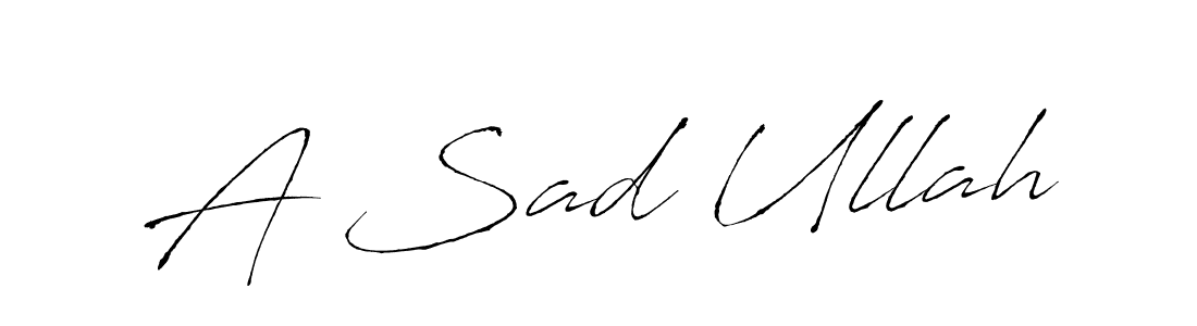 You should practise on your own different ways (Antro_Vectra) to write your name (A Sad Ullah) in signature. don't let someone else do it for you. A Sad Ullah signature style 6 images and pictures png