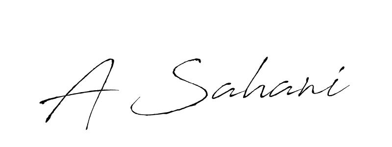 A Sahani stylish signature style. Best Handwritten Sign (Antro_Vectra) for my name. Handwritten Signature Collection Ideas for my name A Sahani. A Sahani signature style 6 images and pictures png