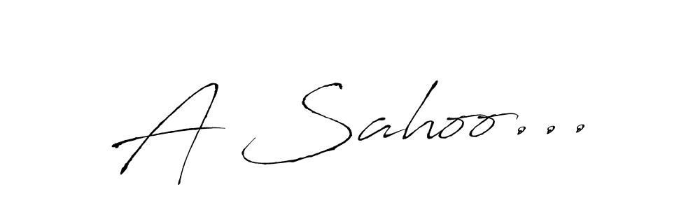 How to make A Sahoo... name signature. Use Antro_Vectra style for creating short signs online. This is the latest handwritten sign. A Sahoo... signature style 6 images and pictures png