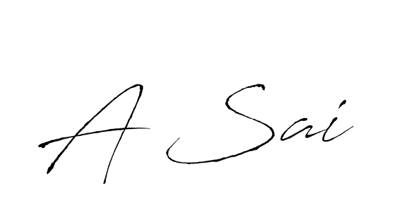 Design your own signature with our free online signature maker. With this signature software, you can create a handwritten (Antro_Vectra) signature for name A Sai . A Sai  signature style 6 images and pictures png