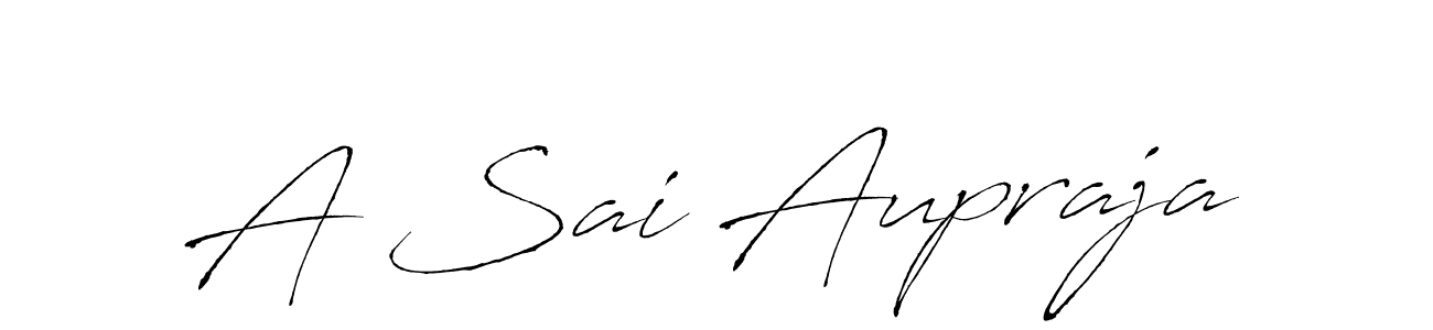 How to make A Sai Aupraja name signature. Use Antro_Vectra style for creating short signs online. This is the latest handwritten sign. A Sai Aupraja signature style 6 images and pictures png