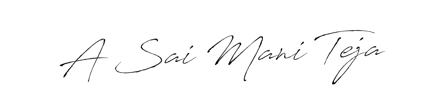 Antro_Vectra is a professional signature style that is perfect for those who want to add a touch of class to their signature. It is also a great choice for those who want to make their signature more unique. Get A Sai Mani Teja name to fancy signature for free. A Sai Mani Teja signature style 6 images and pictures png