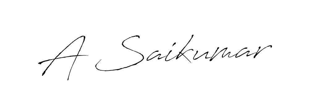 A Saikumar stylish signature style. Best Handwritten Sign (Antro_Vectra) for my name. Handwritten Signature Collection Ideas for my name A Saikumar. A Saikumar signature style 6 images and pictures png