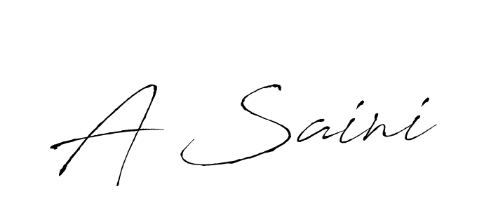 Design your own signature with our free online signature maker. With this signature software, you can create a handwritten (Antro_Vectra) signature for name A Saini. A Saini signature style 6 images and pictures png
