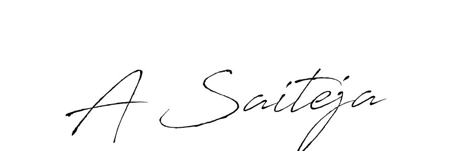 Design your own signature with our free online signature maker. With this signature software, you can create a handwritten (Antro_Vectra) signature for name A Saiteja. A Saiteja signature style 6 images and pictures png