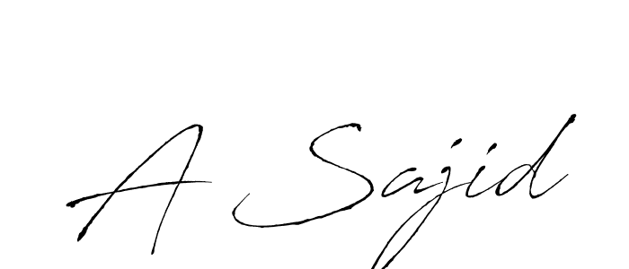 Also we have A Sajid name is the best signature style. Create professional handwritten signature collection using Antro_Vectra autograph style. A Sajid signature style 6 images and pictures png