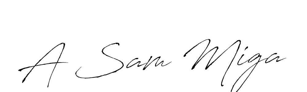 You should practise on your own different ways (Antro_Vectra) to write your name (A Sam Miga) in signature. don't let someone else do it for you. A Sam Miga signature style 6 images and pictures png