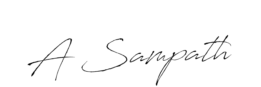 You should practise on your own different ways (Antro_Vectra) to write your name (A Sampath) in signature. don't let someone else do it for you. A Sampath signature style 6 images and pictures png