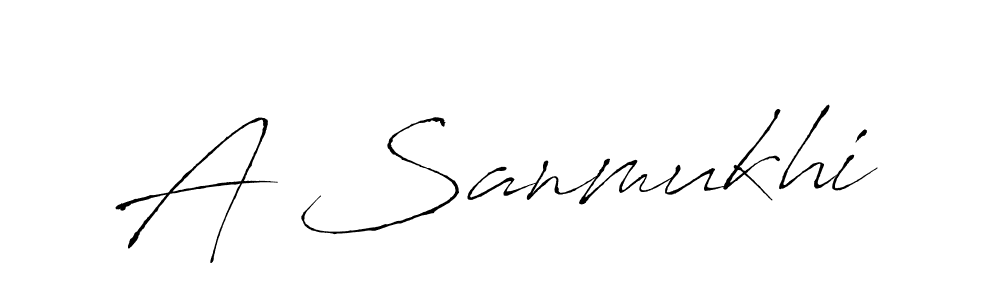 How to make A Sanmukhi name signature. Use Antro_Vectra style for creating short signs online. This is the latest handwritten sign. A Sanmukhi signature style 6 images and pictures png