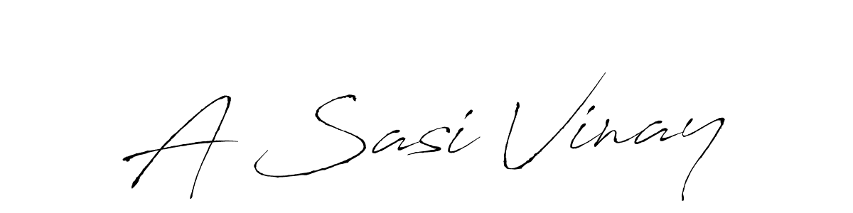 Use a signature maker to create a handwritten signature online. With this signature software, you can design (Antro_Vectra) your own signature for name A Sasi Vinay. A Sasi Vinay signature style 6 images and pictures png