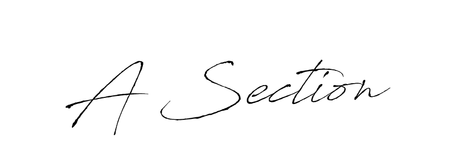 Make a beautiful signature design for name A Section. With this signature (Antro_Vectra) style, you can create a handwritten signature for free. A Section signature style 6 images and pictures png