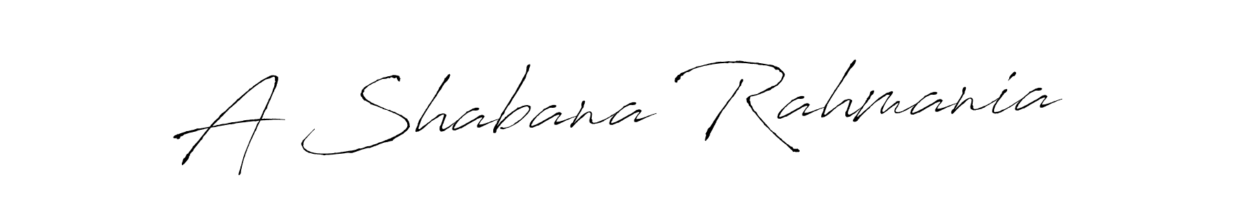 This is the best signature style for the A Shabana Rahmania name. Also you like these signature font (Antro_Vectra). Mix name signature. A Shabana Rahmania signature style 6 images and pictures png