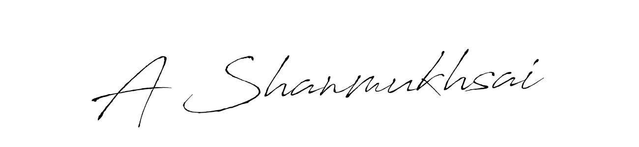 Make a beautiful signature design for name A Shanmukhsai. With this signature (Antro_Vectra) style, you can create a handwritten signature for free. A Shanmukhsai signature style 6 images and pictures png