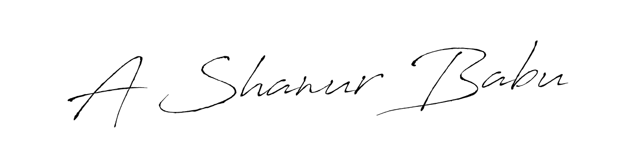 Design your own signature with our free online signature maker. With this signature software, you can create a handwritten (Antro_Vectra) signature for name A Shanur Babu. A Shanur Babu signature style 6 images and pictures png