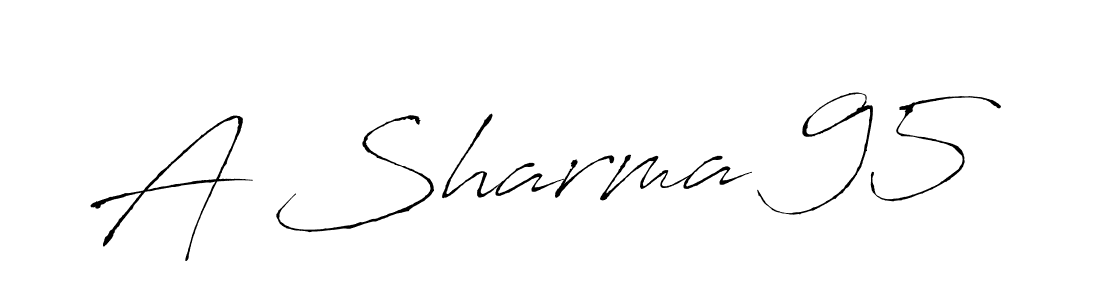 Also You can easily find your signature by using the search form. We will create A Sharma 95 name handwritten signature images for you free of cost using Antro_Vectra sign style. A Sharma 95 signature style 6 images and pictures png