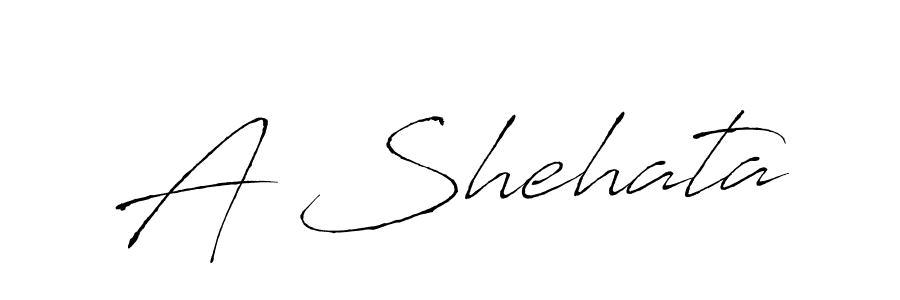 Make a beautiful signature design for name A Shehata. With this signature (Antro_Vectra) style, you can create a handwritten signature for free. A Shehata signature style 6 images and pictures png