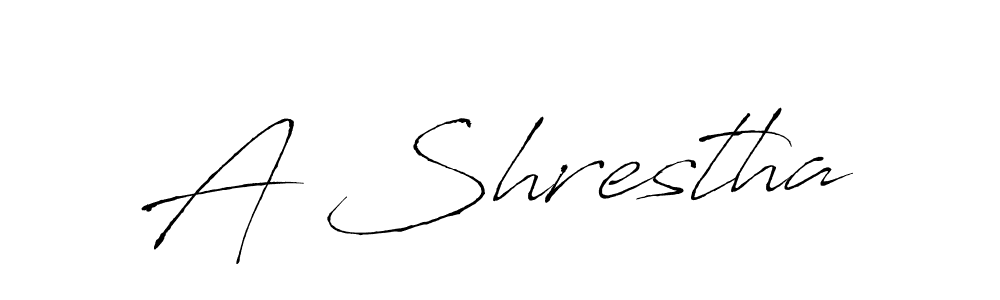 How to make A Shrestha name signature. Use Antro_Vectra style for creating short signs online. This is the latest handwritten sign. A Shrestha signature style 6 images and pictures png